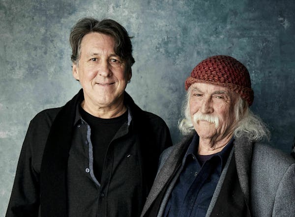Producer Cameron Crowe and David Crosby promoted “David Crosby: Remember My Name” at the Sundance Film Festival.