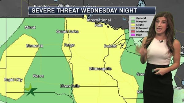 Evening forecast: Low of 70; storm storm possible late during a humid night
