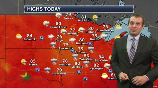 Afternoon forecast: Showers off and on