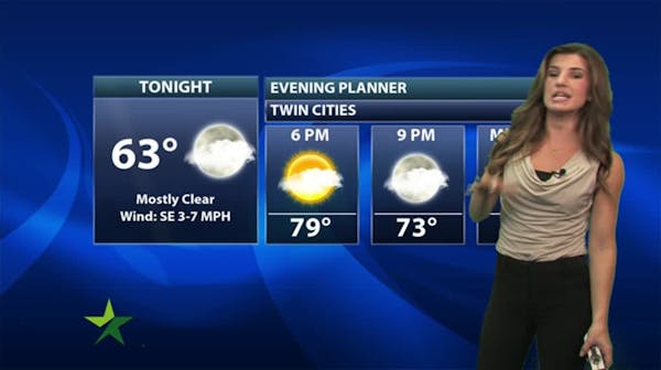 Evening forecast: Low of 63; clear with warmer weather ahead
