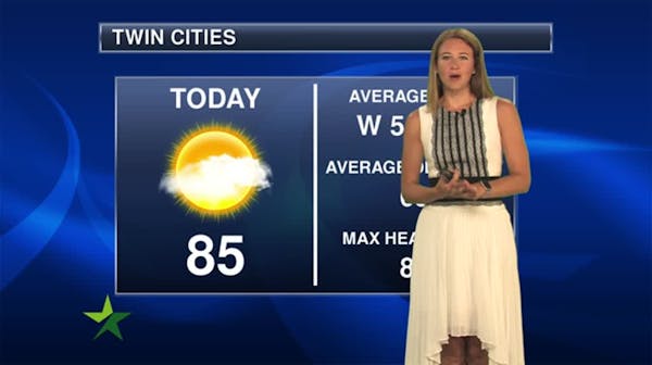 Morning forecast: Mostly sunny and warm, high 85