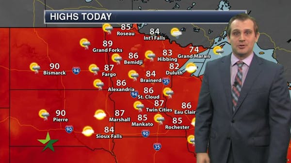 Afternoon forecast: Sunny with a high of 87