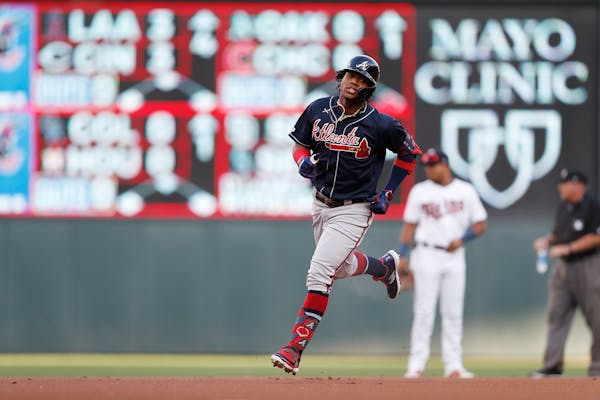 Braves right fielder Ronald Acuna Jr. hit a home run on the first pitch of the first inning.