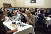 Alex Braun of North Dakota (center, foreground) is registered to play again in the Twin Ports Open in Superior, Wis.