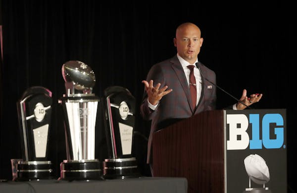 The Gophers’ P.J. Fleck did not attract as much media attention as some other coaches did at Big Ten Media Days, but he was his energetic self as us