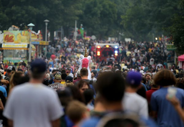 Judson Avenue was clogged with people at the State Fair in 2018.