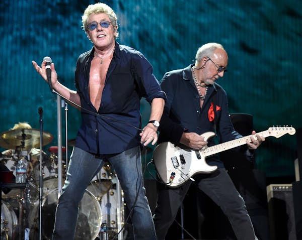 Roger Daltrey, left, and Pete Townshend of the Who will perform in St. Paul with a 52-piece orchestra. The two are working on an album of mostly new m
