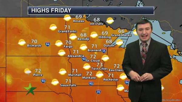 Afternoon forecast: Sunny and a high of 72