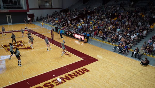 A large crowd of fans came to watch the Gophers intersquad scrimmage inside Maturi Pavilion on Aug. 24