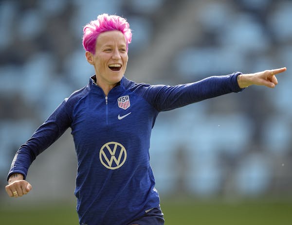 United States star midfielder Megan Rapinoe went through a warmup at Allianz Field with her World Cup teammates with no worries Monday. Rapinoe, the G