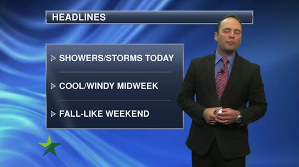 Morning forecast: Showers, T-storms, high of 71