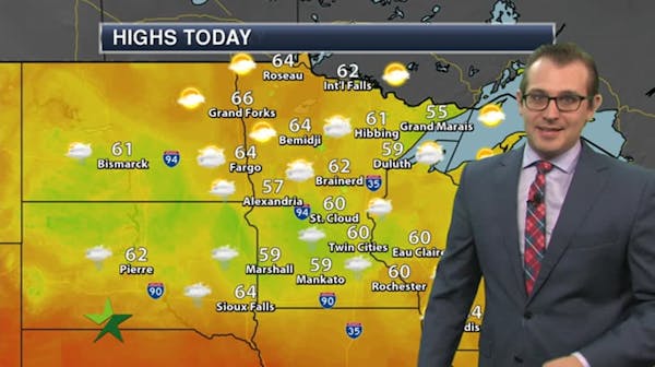 Evening forecast: Mostly cloudy, chance of showers