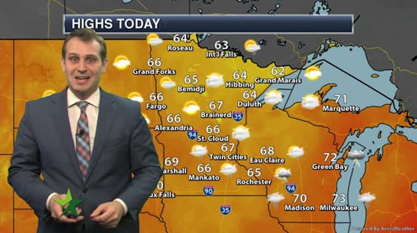 Afternoon forecast: Cooler breeze, high of 69