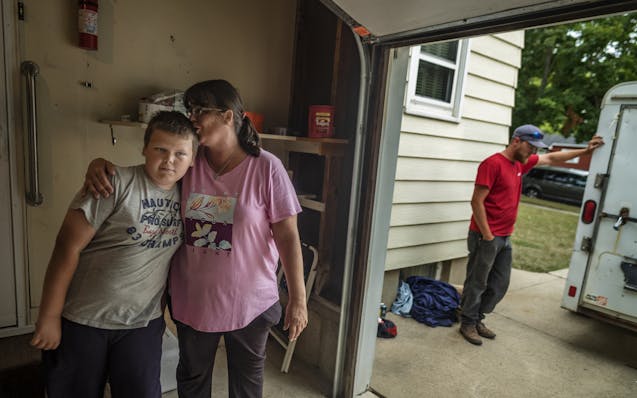 Frazee Family: Tamara Frazee and son Trystan, 11, who has autism spectrum disorder, moved to Austin after their benefits were slashed.