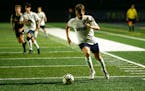 Orono's Reece Clifford brought the ball in on a run leading up to his second-half goal against Waconia on Tuesday night. The Spartans defeated the Wil