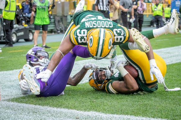 Packers cornerback Kevin King intercepted a ball intended for Vikings wide receiver Stefon Diggs in the end zone during the fourth quarter.