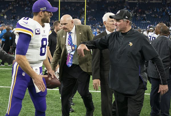 Vikings coach Mike Zimmer — and everybody else for that matter — has seen a different Kirk Cousins since a Week 4 loss at Chicago.
The Minnesota V