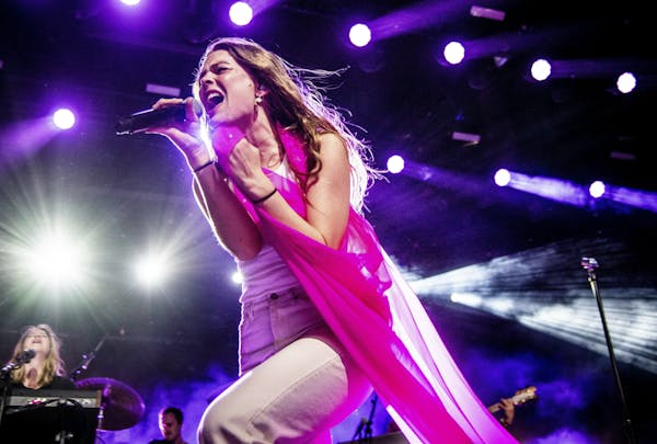 Maggie Rogers, shown performing at the Coachella Music & Arts Festival in April, sang to a sold-out crowd Thursday at the Armory.