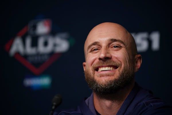 Twins manager Rocco Baldelli answered questions during a news conference at Yankee Stadium on Thursday afternoon ahead of Friday's ALDS Game 1