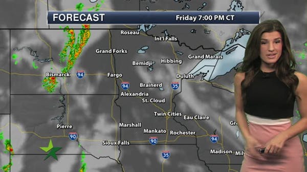 Evening forecast: Partly cloudy, chance of showers