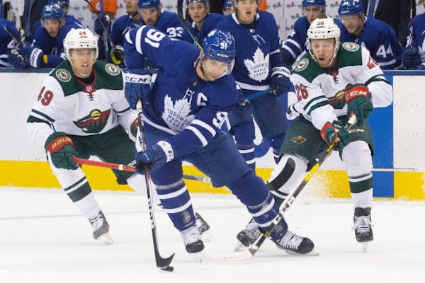 Postgame: Leafs pull away from Wild after breakaway nixed by Hartman penalty