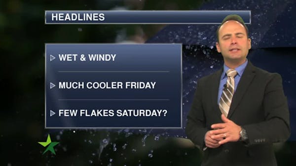 Morning forecast: Showers, high 65; cold moves in Friday