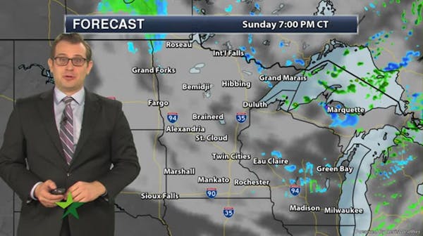 Evening forecast: Chance of showers early, low 34