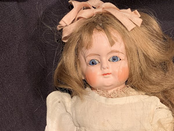 The creepiness factor of this doll is enhanced by its real human hair.