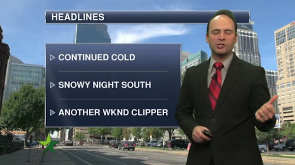 Morning forecast: Sunny and cold, high 32