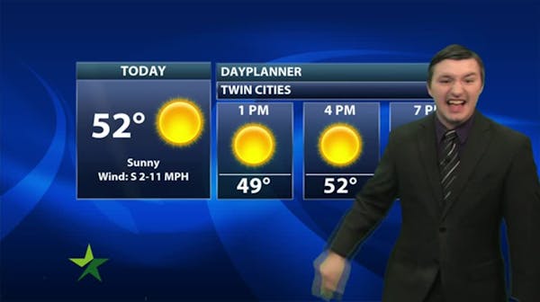 Afternoon forecast: Sunny and high of 53