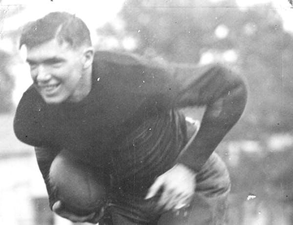 Earl Martineau, shown in 1923, was a two-time All-America in football and a standout in track and field for the Gophers.