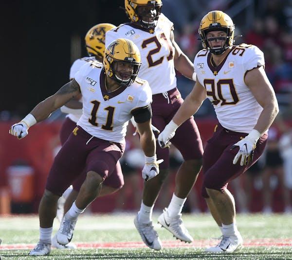 Gophers safety Antoine Winfield Jr., who scored on an interception last week vs. Rutgers, has had a two season-ending injuries in a row while playing 