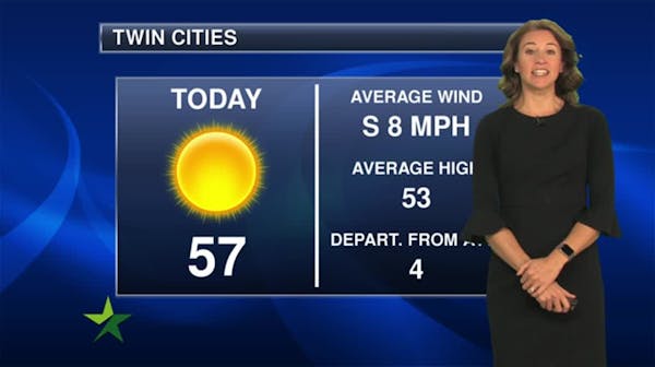 Morning forecast: Pleasant and mild, with a high of 57