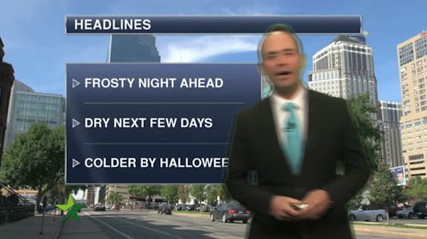 Afternoon forecast: Sunny and cool, high 42; frosty tonight