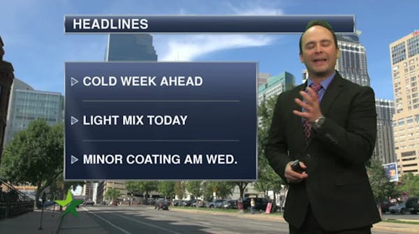 Morning forecast: Chance of wintry mix; high 40