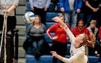 North St. Paul's Lauren Stenman scores the deciding point — one of her match-high 14 kills. Stenman and the Polars are headed to next week's Class 3