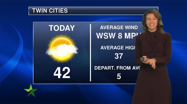 Morning forecast: Sunshine and a high of 42