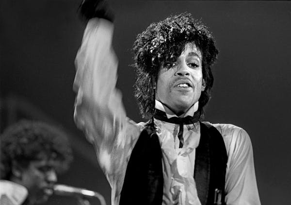Prince performing in 1982 at Met Center in Bloomington.