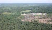 Twin Metals underground mine location: Aerial view of the area that would be mined by Twin Metals.