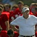 St. John’s coach John Gagliardi watches the Johnnies against Wis.-Eau Claire in Collegeville, Minn., in September of 2004.