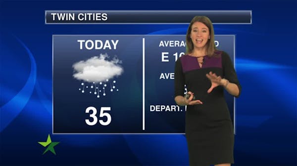 Afternoon forecast: Mid-30s, with rain, sleet and snow