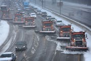 The city of Minneapolis could use up to 100 snowplows at a time during "peak" plowing.