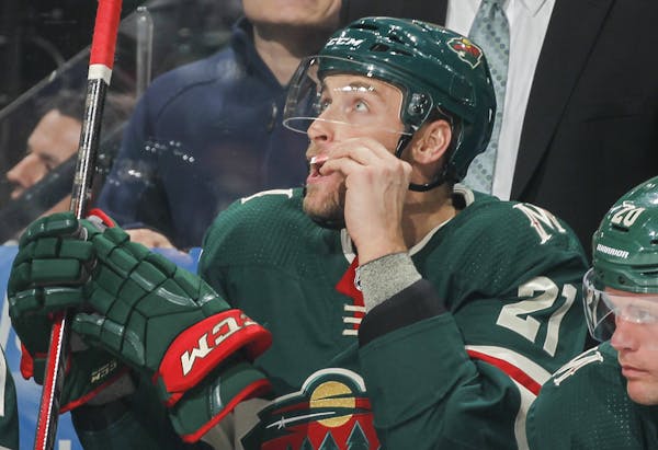 Wild defenseman Carson Soucy is a team-best plus-4. He earned a surprise spot on the roster this season as a 25-year-old rookie, and a difficult decis