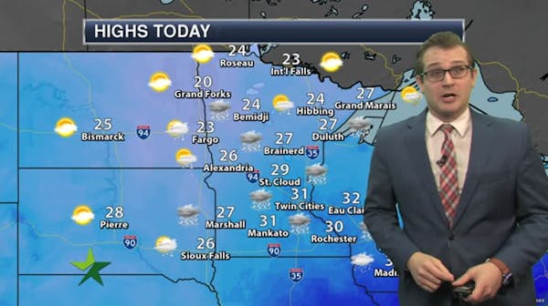 Afternoon forecast: Snow winds down, high 31; colder tonight
