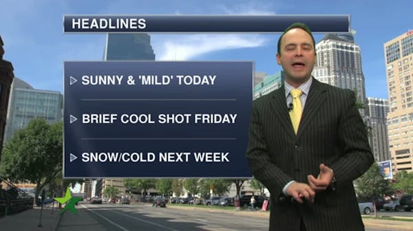 Morning forecast: Sunny and mild, high 35