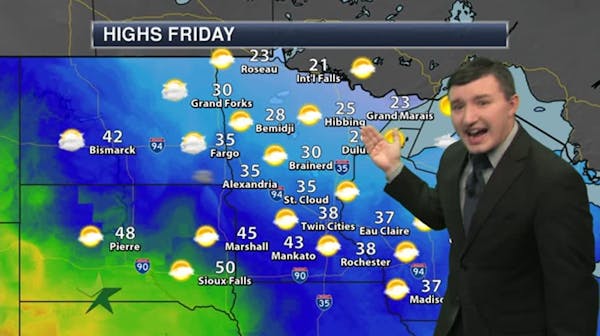 Afternoon forecast: Partly cloudy, with a high of 38