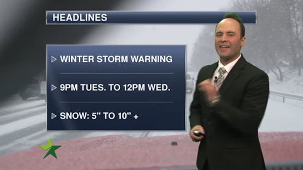Storm forecast: Mid-30s with snow tonight through tomorrow morning