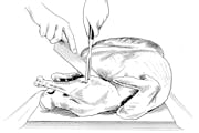 How to carve a turkey, step by step. Step 2.