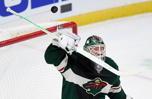 With Wild goaltender Devan Dubnyk (pictured) unavailable, No.2 Alex Stalock started a second consecutive game Thursday. Kaapo Kahkonen backed him up.