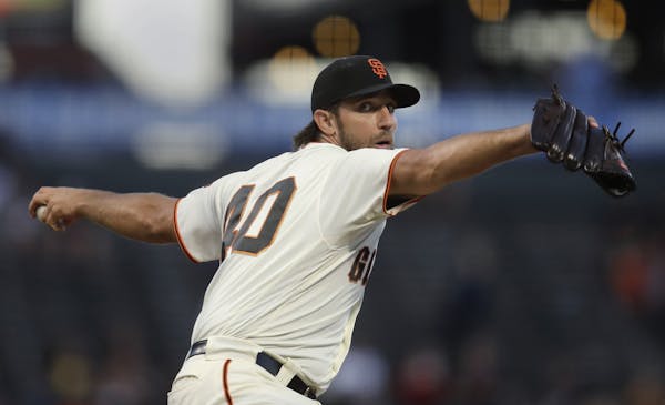 San Francisco Giants pitcher Madison Bumgarner became a free agent after the season and the Twins are in the market.